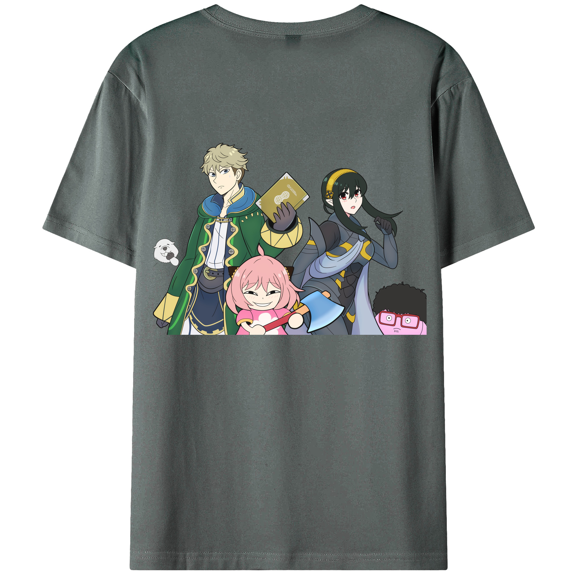 （画像用） SPY×FAMILY间谍家家酒 綿100％ メンズ半袖Tシャツ（バックプリント） 通気性